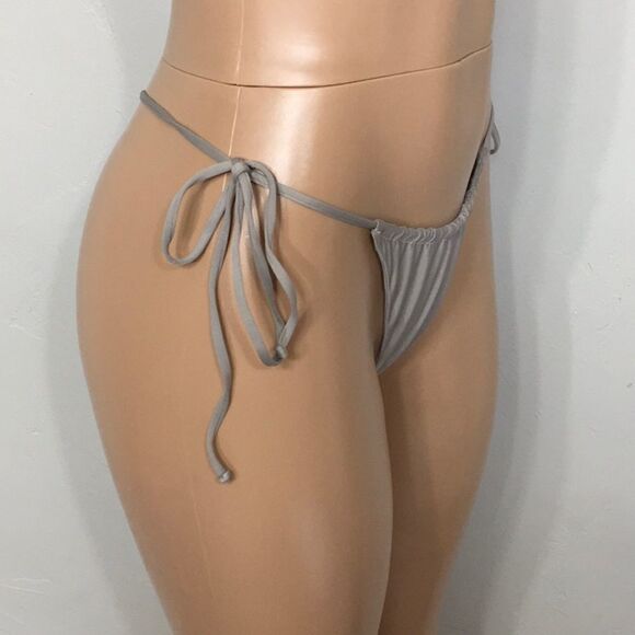 New. Taupe teeny string bikini bottom. - Picture 3 of 7